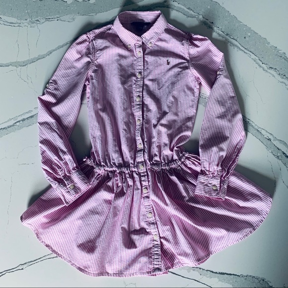 Ralph Lauren Pink & White Oxford Shirt Dress 16 - Picture 2 of 7